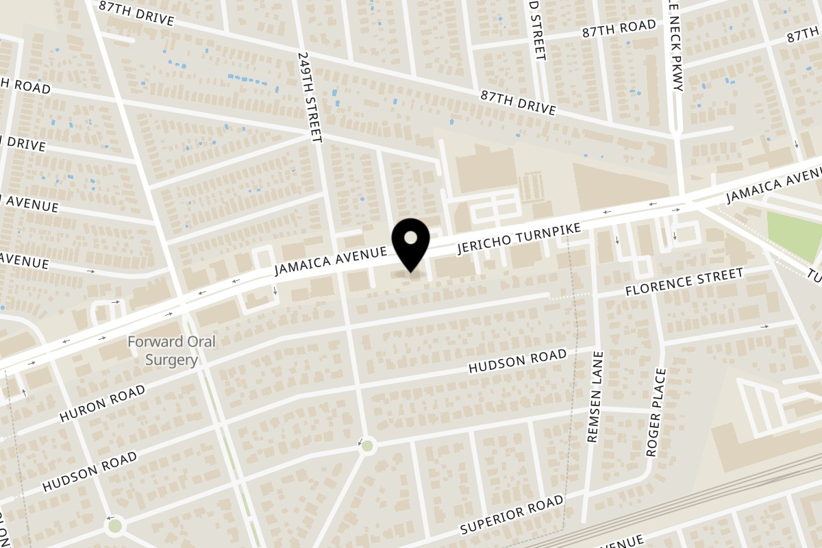 Map showing the location of Suite 36 Brunch & Bistro on 25036 Jericho Tpke in Bellerose